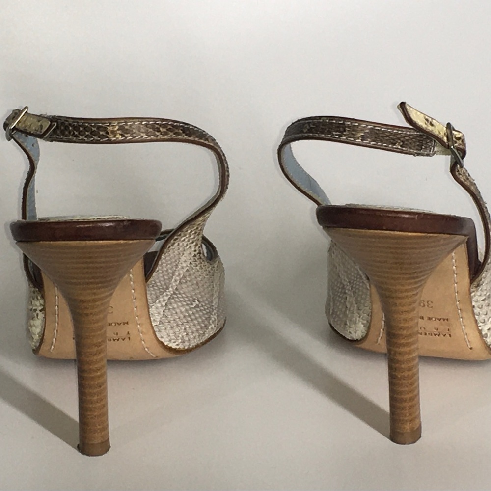 Lamberston Truex Watersnake Peep Toe Heel… - Picture 13 of 15